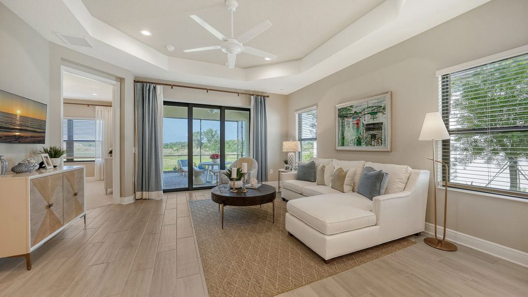 Furnished interior view inside a new home in Vistera of Venice, Nokomis (Image 10).