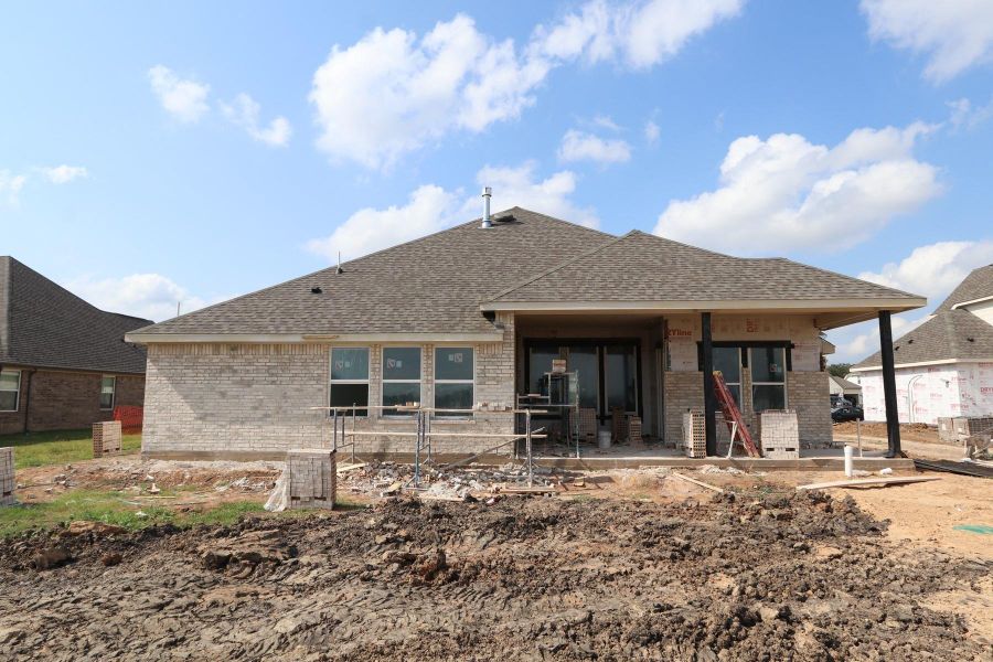 Backyard with covered patio - still under construction!