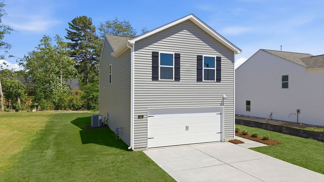 Front exterior of a new home in Hunter Hill, Rocky Mount, NC, highlighting curb appeal (Image 17).