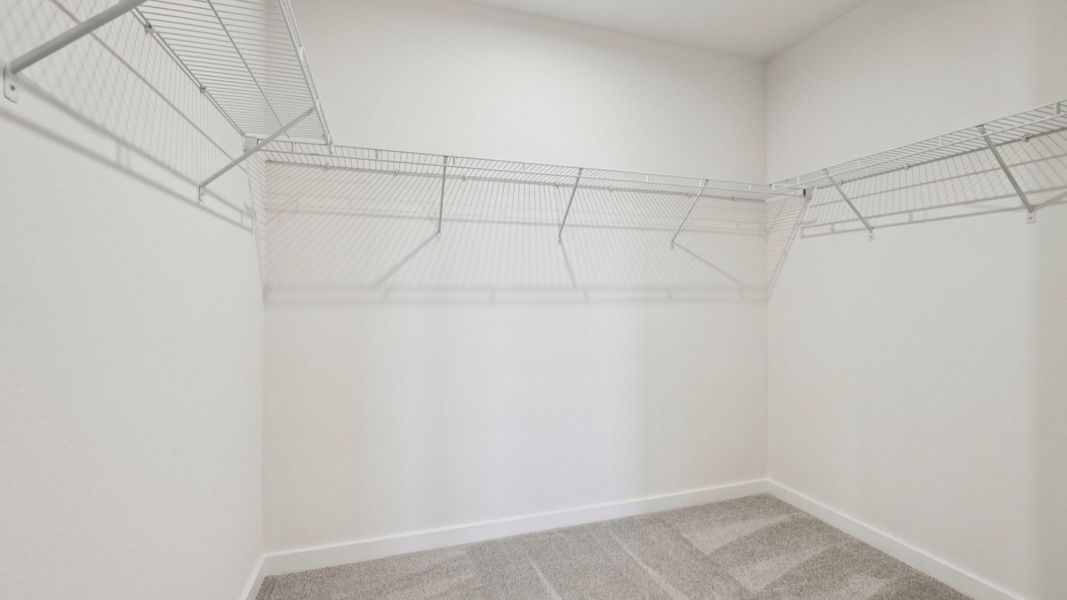 Spacious Primary Suite Walk-in Closet in the Jupiter in Hamilton Bluff located in Haines City, FL.