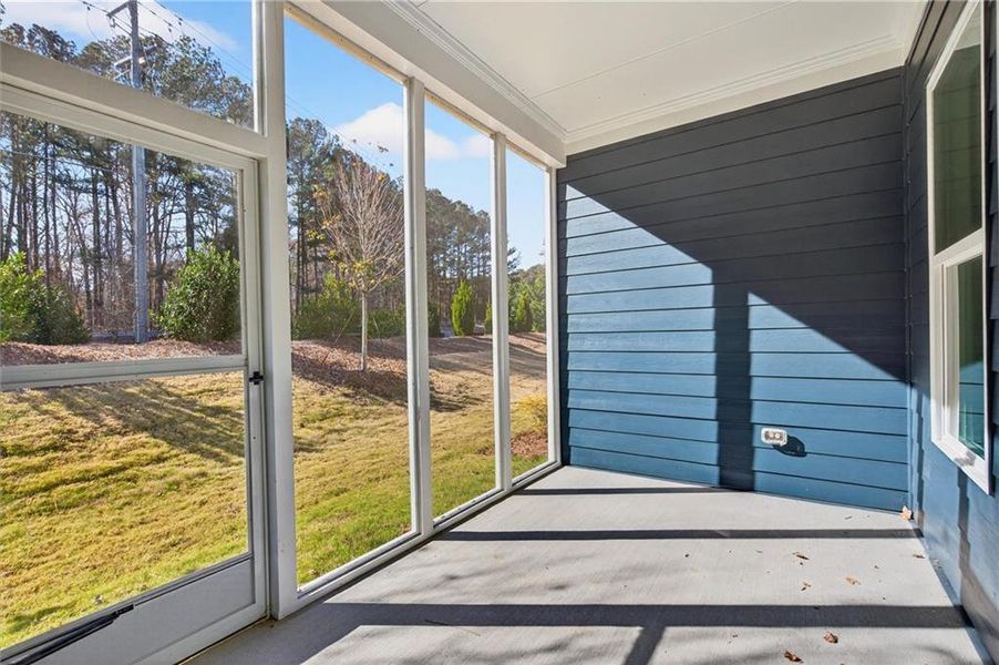 Exterior details and patio area of a home in The Reserve at Bells Ferry, Kennesaw (Image 23).