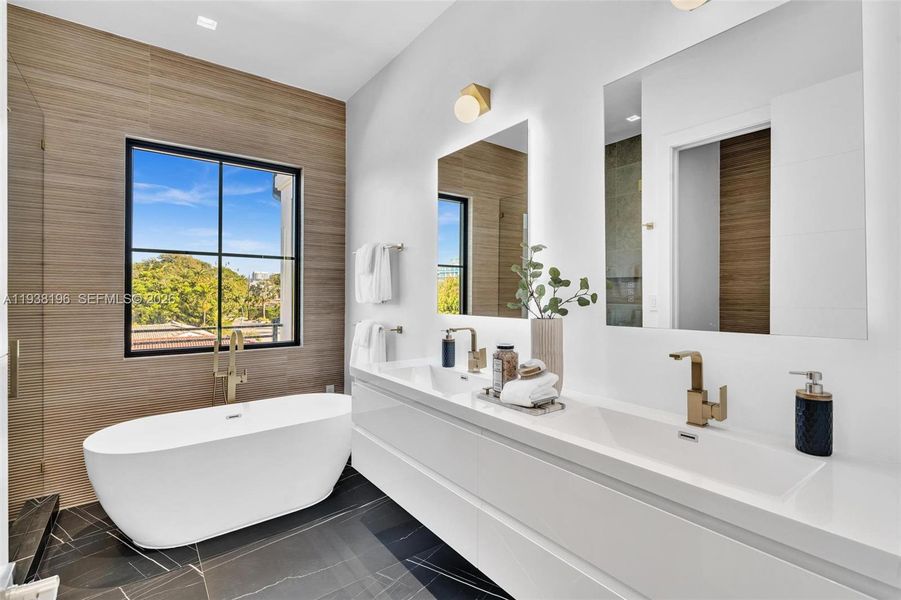 Furnished interior view inside a new home in , Surfside (Image 10).