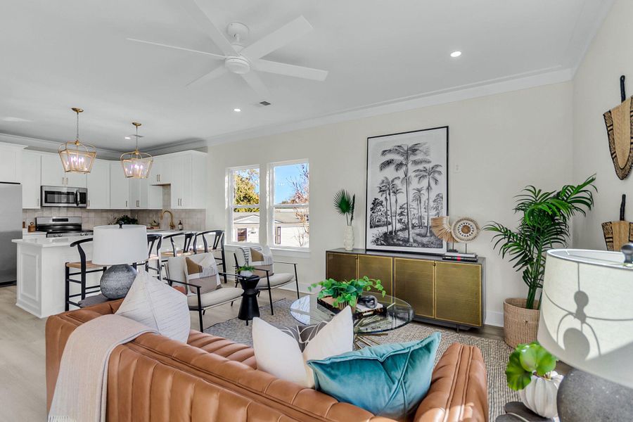 Furnished interior view inside a new home in , Charleston (Image 17).