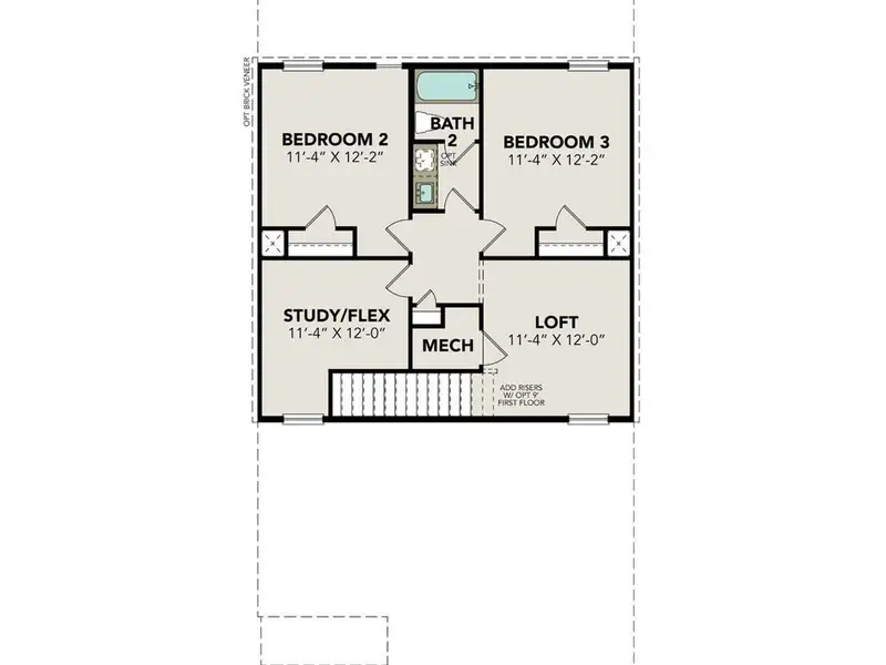 2D floor plan layout of this home in Agave, San Antonio, TX (Image 5).