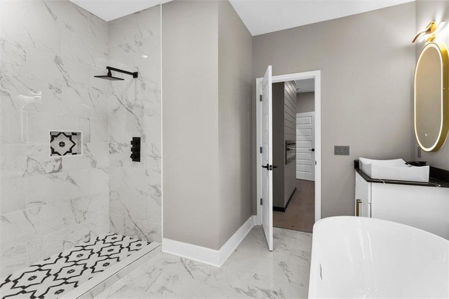 Furnished interior view inside a new home in , Atlanta (Image 9).