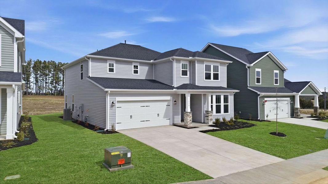 Functional design and eye-catching details in this accomplished single family home at Foxbank