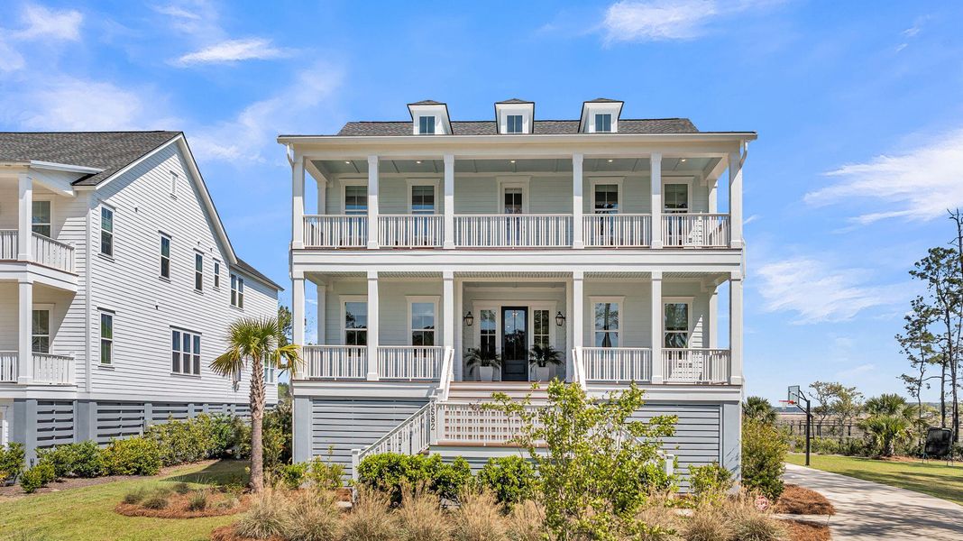 Front exterior of a new home in Carolina Park: Riverside, Mount Pleasant, SC, highlighting curb appeal (Image 27).