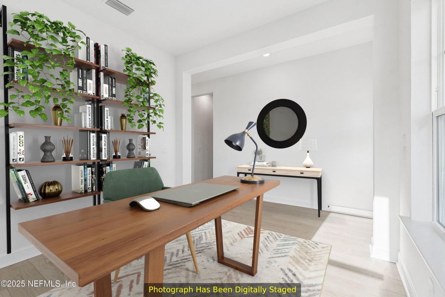 Furnished interior view inside a new home in Seven Pines 50' Rear Entry, Jacksonville (Image 10). Furnished interior view inside a new home in Seven Pines 50' Rear Entry, Jacksonville (Image 10).