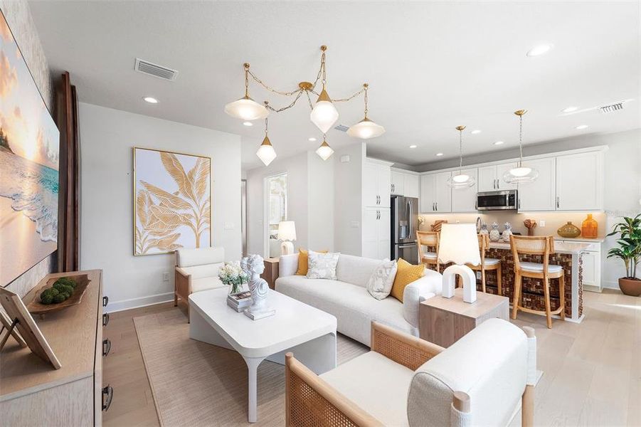 Furnished interior view inside a new home in Valencia Ridge (55+), Wesley Chapel (Image 4).