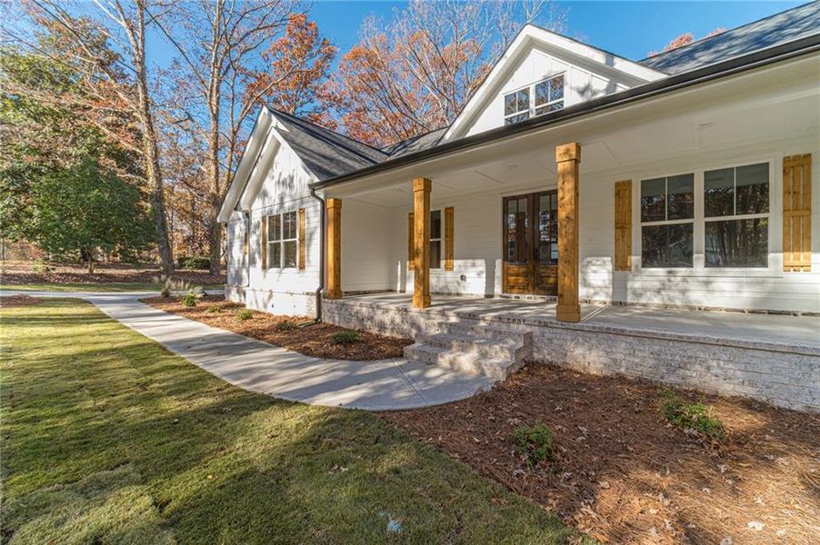 Exterior details and patio area of a home in , Monroe (Image 37).