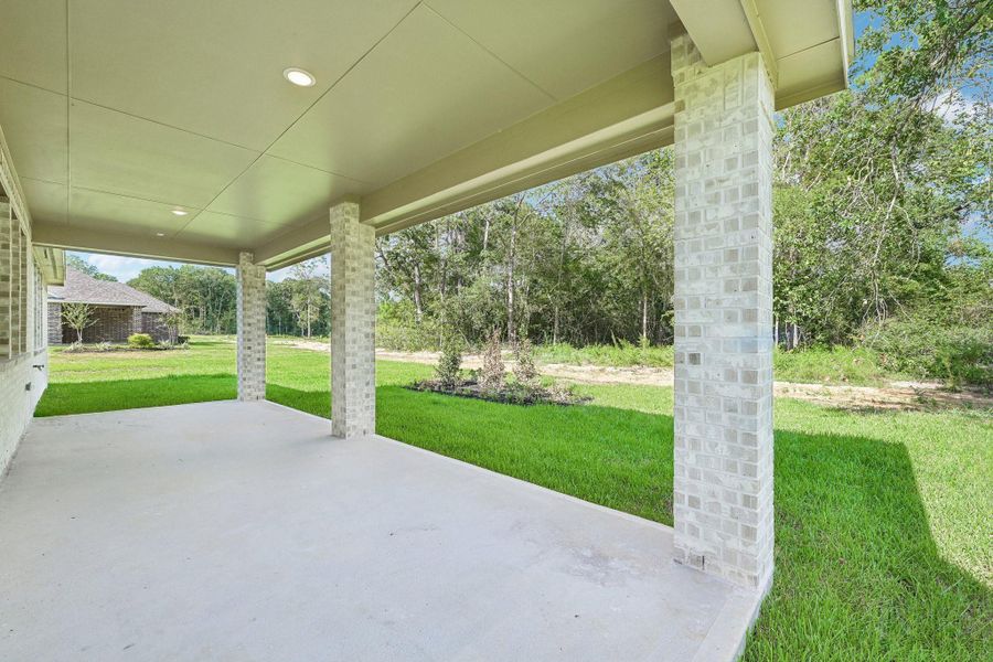 Relax outdoors on the covered patio Relax outdoors on the covered patio