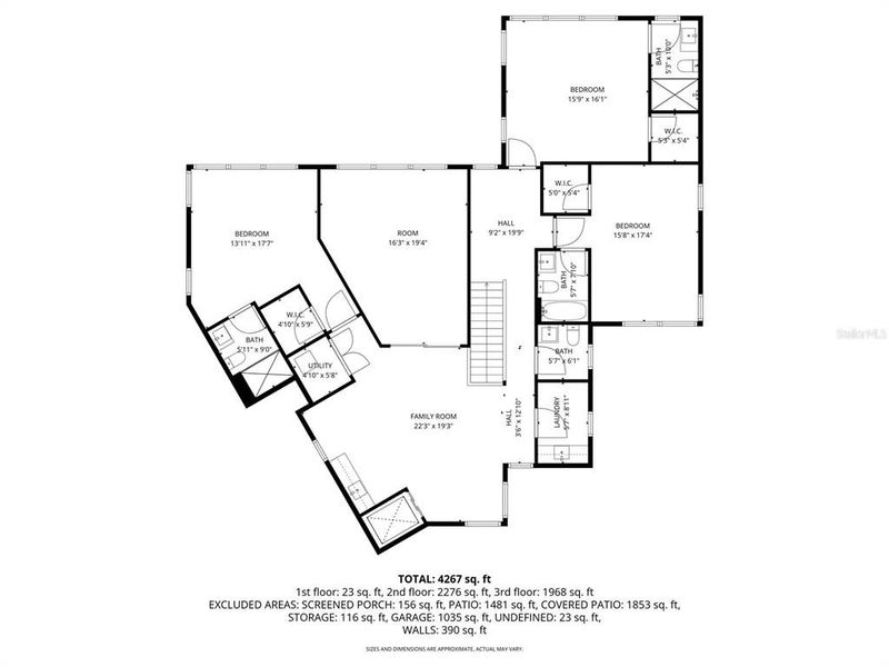 2D floor plan layout of this home in , St. Petersburg, FL (Image 10).