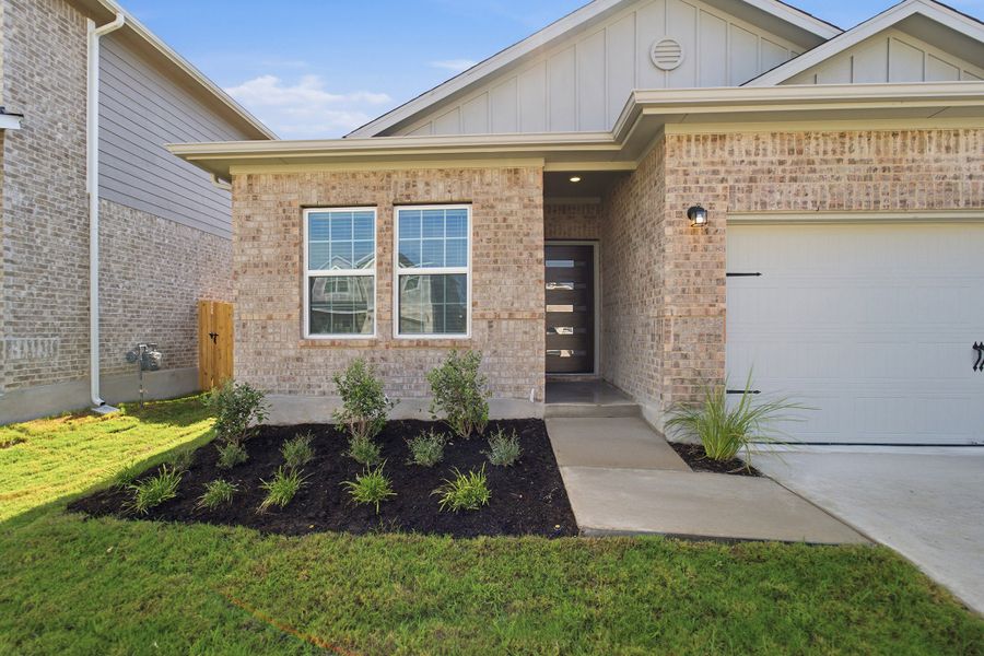 Exterior details and patio area of a home in Sunfield, Buda (Image 3). Exterior details and patio area of a home in Sunfield, Buda (Image 3).