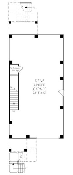 2D floor plan layout for the Willow - Single Family Homes by Dream Finders Homes in Heron Preserve, Hanahan, SC (Image 5).