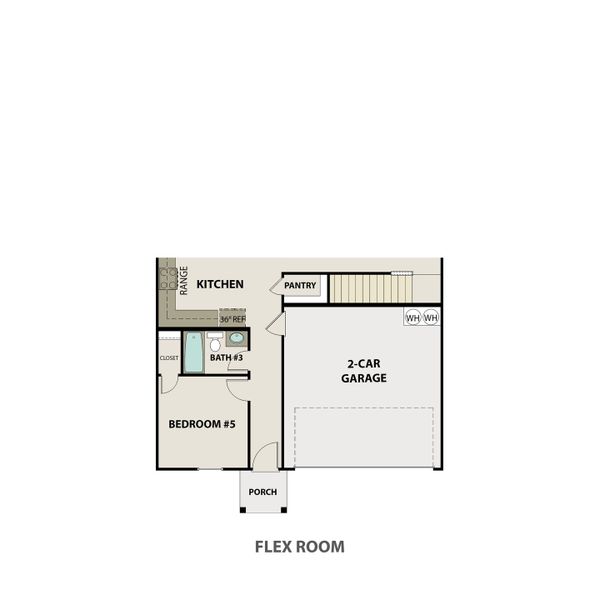 2D floor plan layout of this home in Doctor's Creek, Ludowici, GA (Image 2).