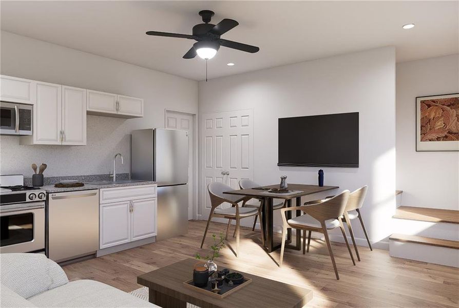 Furnished interior view inside a new home in , Macon (Image 4).