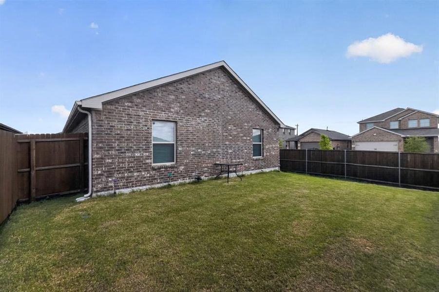 Exterior details and patio area of a home in , Crandall (Image 23). Exterior details and patio area of a home in , Crandall (Image 23).