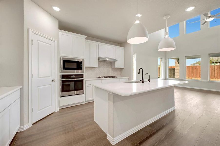 Furnished interior view inside a new home in Lily Creek at Sutton Fields, Aubrey (Image 10).