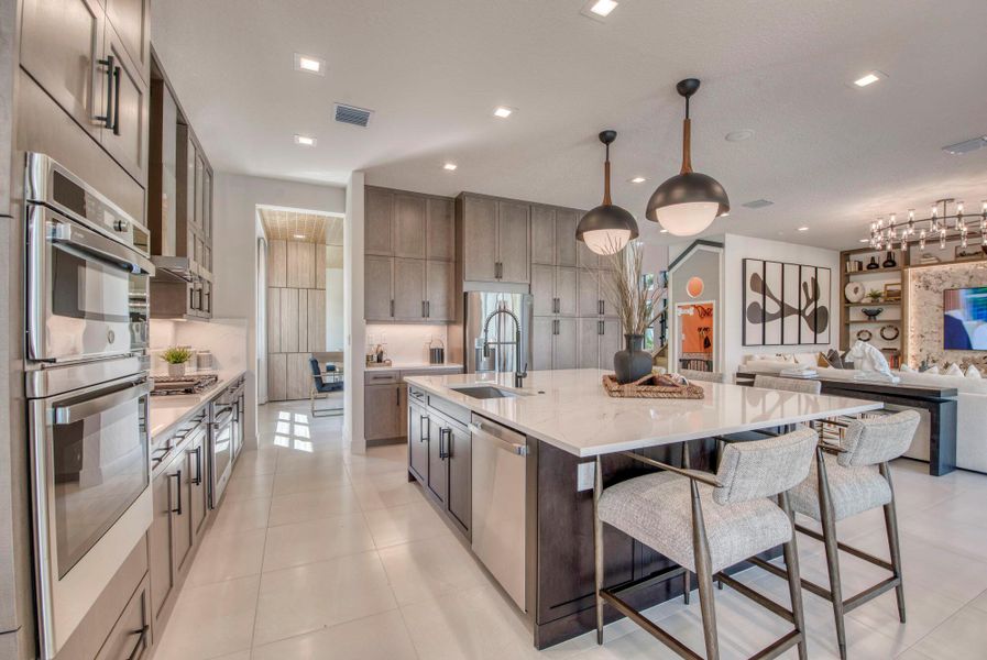 Furnished interior view inside a new home in Apex at Avenir, Palm Beach Gardens (Image 42).