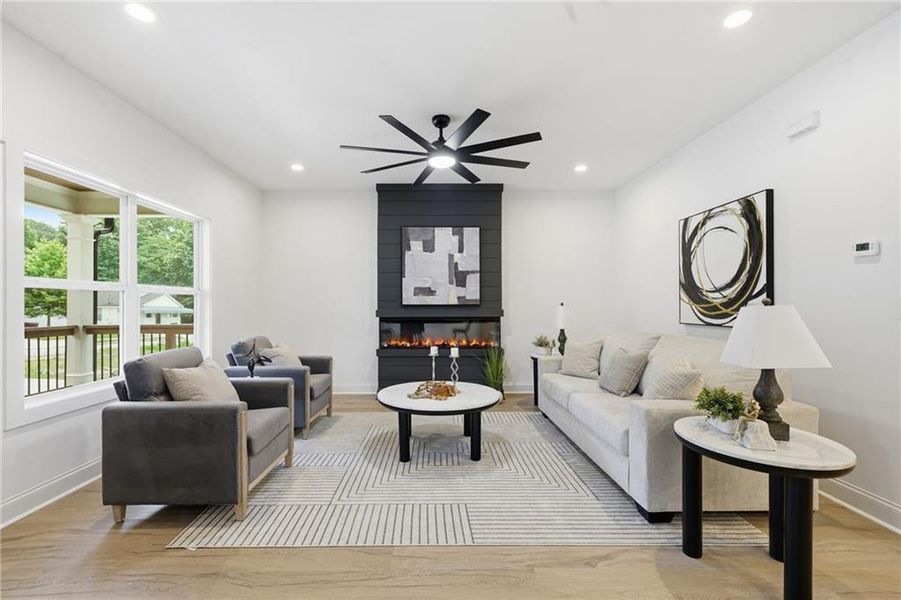 Furnished interior view inside a new home in , Atlanta (Image 18). Furnished interior view inside a new home in , Atlanta (Image 18).