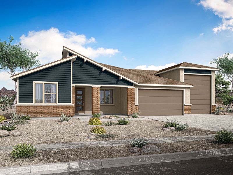 Representative exterior photo of a completed home built from the Mulberry by Mattamy Homes in White Tank Vistas, Waddell, AZ (Image 4). Representative exterior photo of a completed home built from the Mulberry by Mattamy Homes in White Tank Vistas, Waddell, AZ (Image 4).
