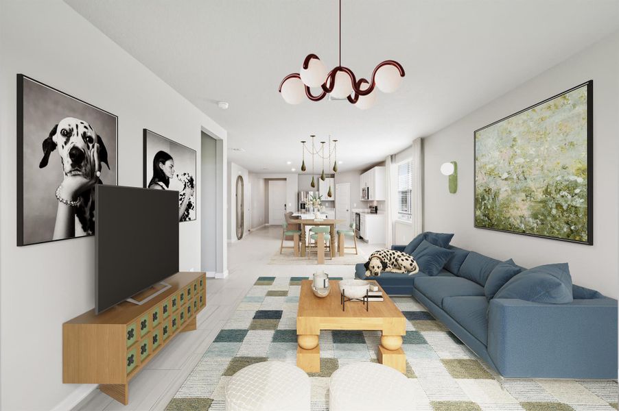 Furnished interior view inside a new home in Hampton Park - Classic Series, Vero Beach (Image 17). Furnished interior view inside a new home in Hampton Park - Classic Series, Vero Beach (Image 17).