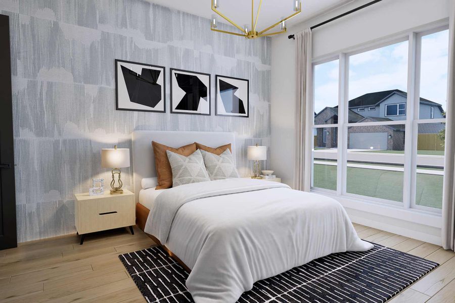 Representative furnished interior of a home built from the The Flower Mound by David Weekley Homes in Prairieland Village 60' Homesites, Cypress (Image 3). Representative furnished interior of a home built from the The Flower Mound by David Weekley Homes in Prairieland Village 60' Homesites, Cypress (Image 3).