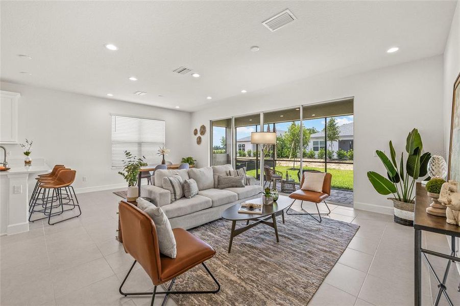 Double slider to back patio