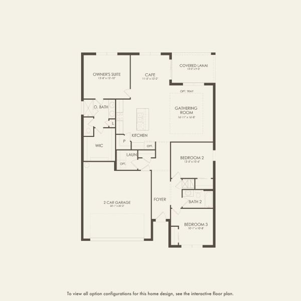 2D floor plan layout for the Crestmere by Pulte Homes in Silverlake, Lake Alfred, FL (Image 4).