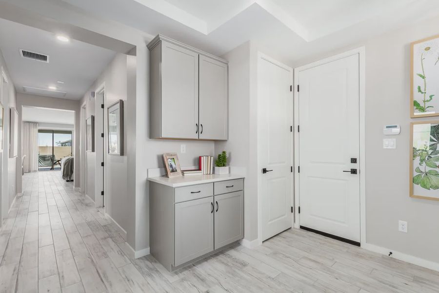 Representative furnished interior of a home built from the 2326 by Elliott Homes in Acacia at Santana, Yuma (Image 6).