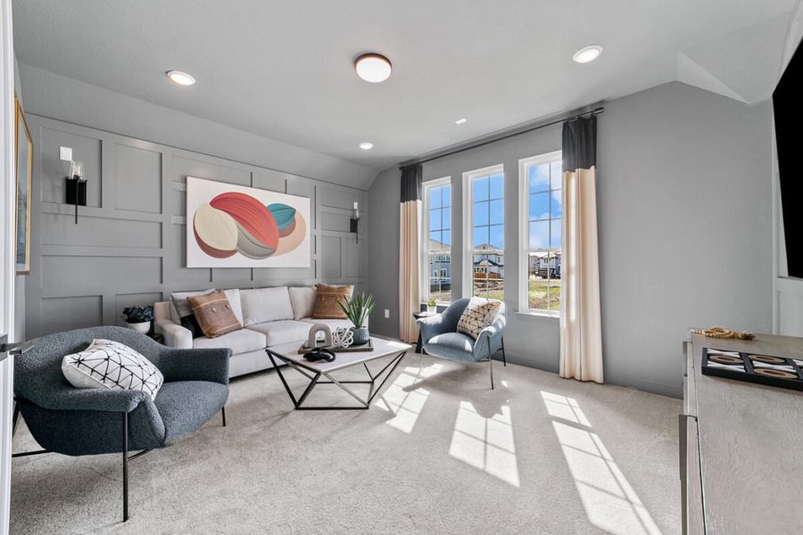 Representative furnished interior of a home built from the Rainer by Landon Homes in Lexington Frisco, Frisco (Image 11).