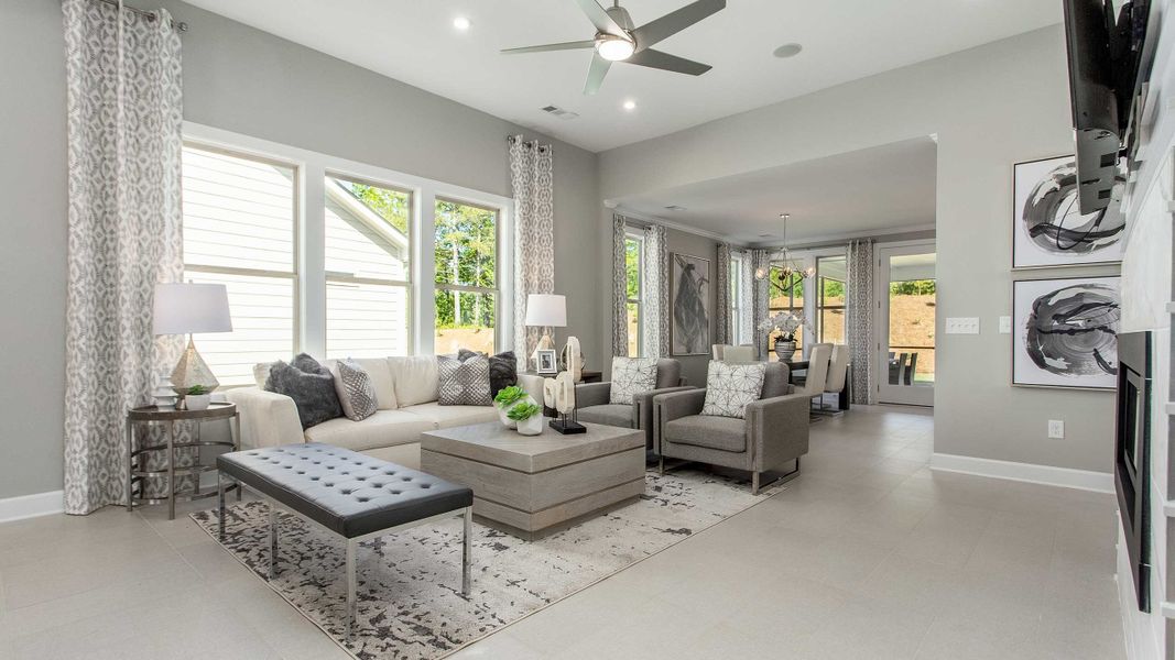 Great Room - Dogwood Model Shown from sister Community