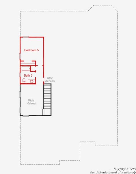 2D floor plan layout of this home in Homestead 75', Schertz, TX (Image 6). 2D floor plan layout of this home in Homestead 75', Schertz, TX (Image 6).