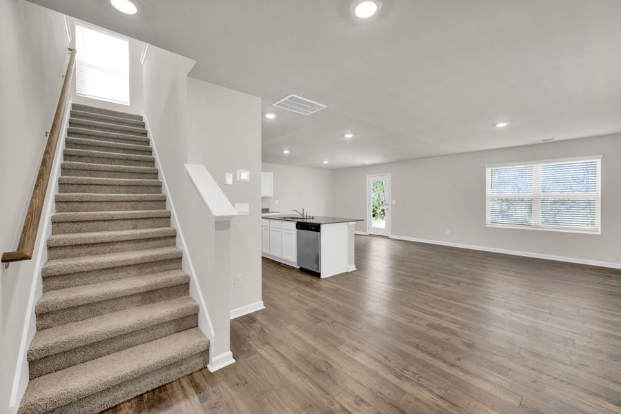 Representative unfurnished interior of a home built from the Aisle by D.R. Horton in Hawk's Ridge, Rossville (Image 11). Representative unfurnished interior of a home built from the Aisle by D.R. Horton in Hawk's Ridge, Rossville (Image 11).