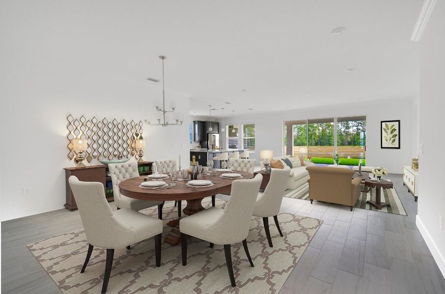 Furnished interior view inside a new home in Harvest at Ovation, Winter Garden (Image 11). Furnished interior view inside a new home in Harvest at Ovation, Winter Garden (Image 11).