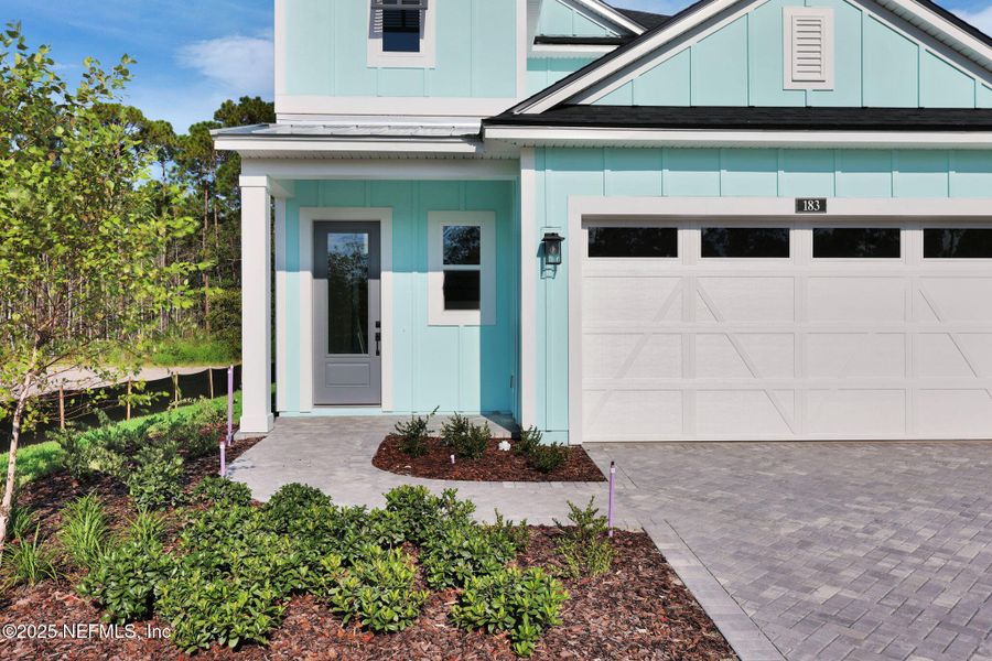 Exterior details and patio area of a home in Reflections at Nocatee, Ponte Vedra (Image 28).