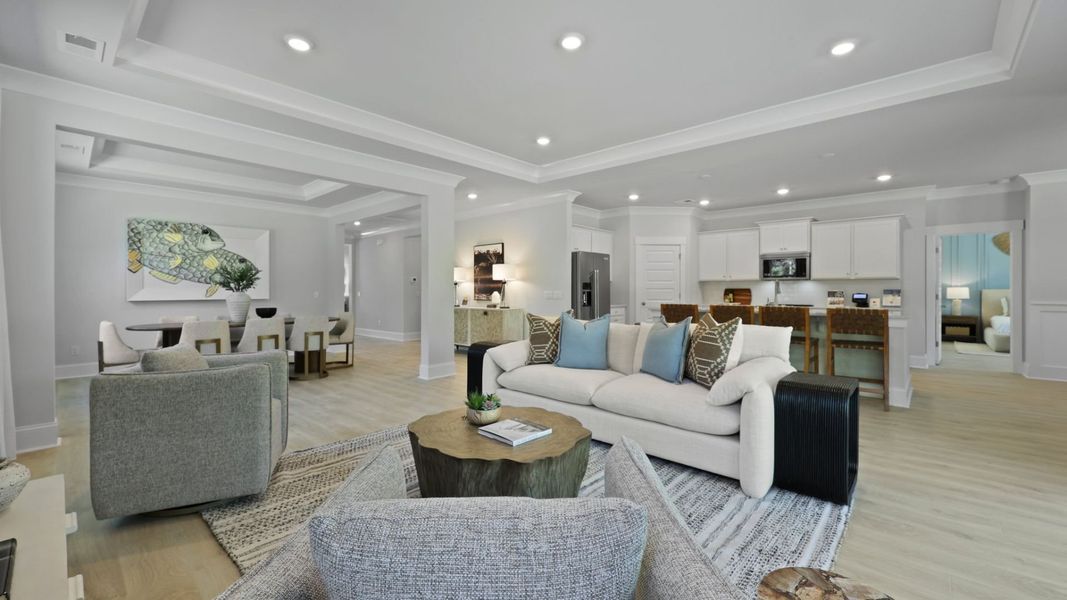 Representative furnished interior of a home built from the CAMDEN by D.R. Horton in Berkeley Bay, Ridgeville (Image 10).