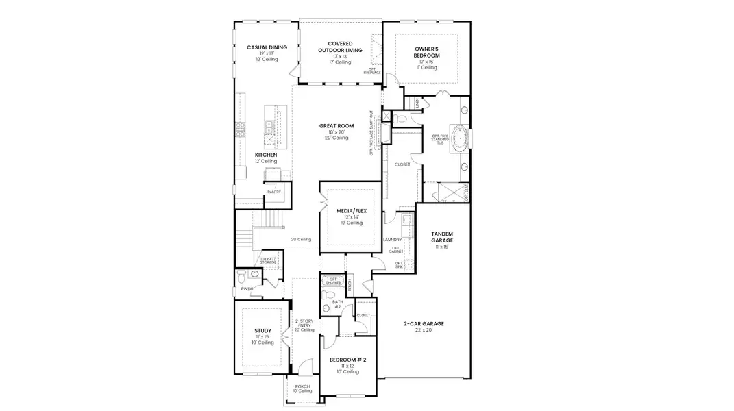 2D floor plan layout for the 5081 by Tradition Homes in The Parks at Wilson Creek, Celina, TX (Image 3). 2D floor plan layout for the 5081 by Tradition Homes in The Parks at Wilson Creek, Celina, TX (Image 3).
