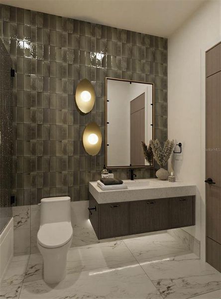 Furnished interior view inside a new home in Lake Sheen Sound, Orlando (Image 31).