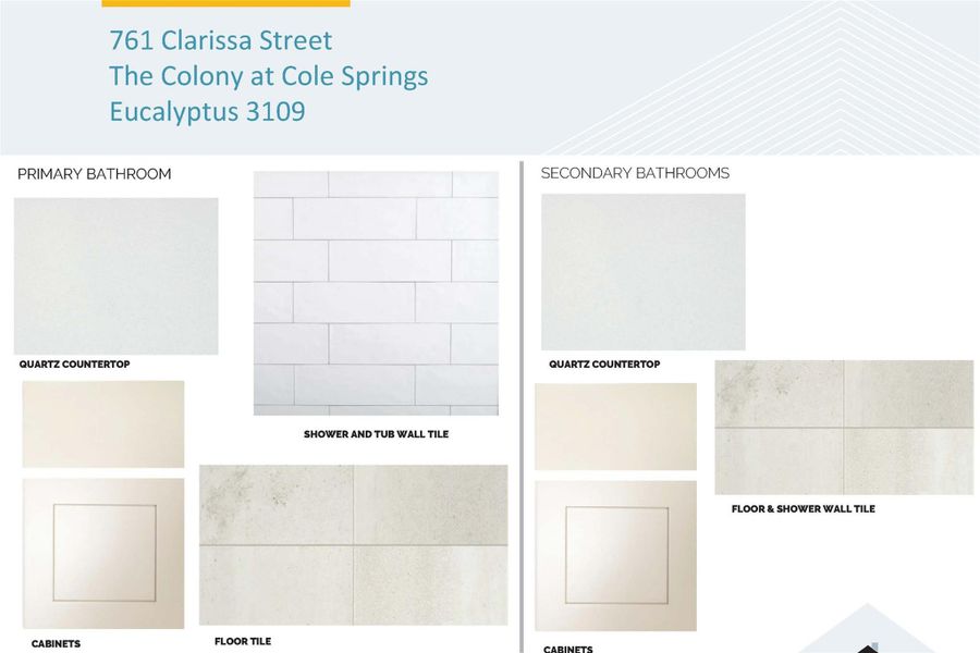 Sample of building materials used in homes in Colony at Cole Springs, Buda (Image 4).
