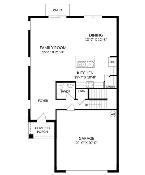 2D floor plan layout for the The Jensen by Stanley Martin Homes in Oakfield Trails, Parrish, FL (Image 3).