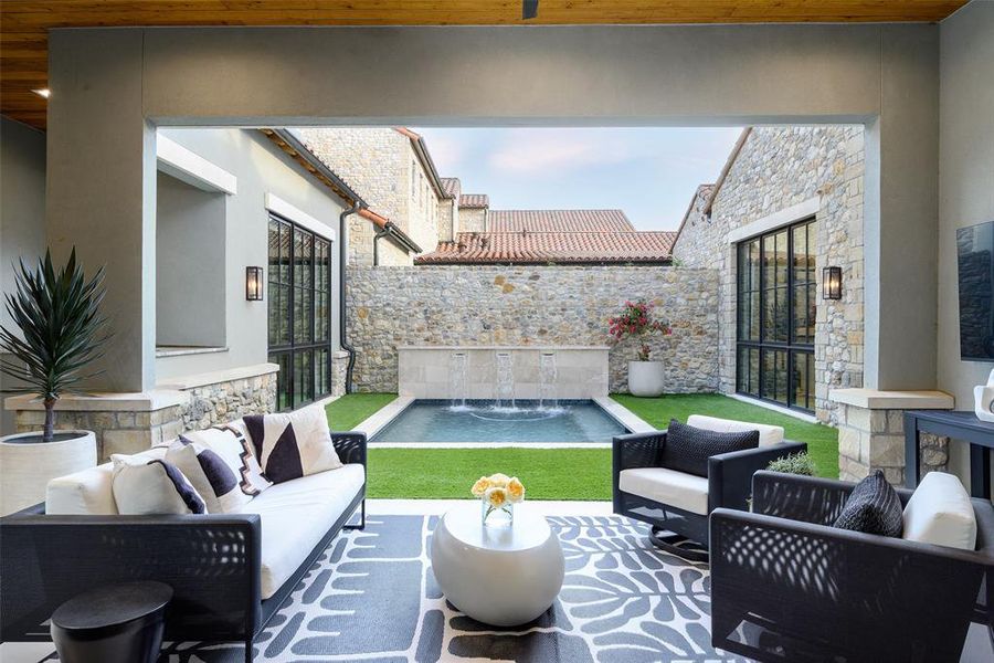 Exterior details and patio area of a home in , Westlake (Image 3).