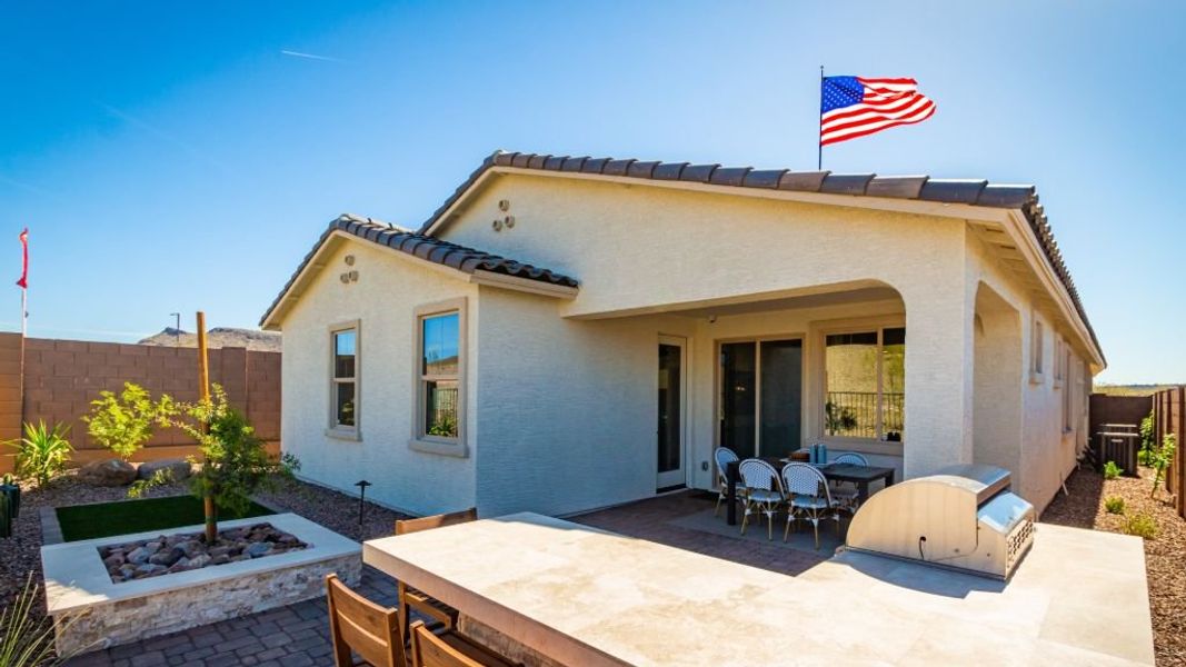 Representative exterior photo of a completed home built from the Champlain by Taylor Morrison in Mystic Discovery Collection, Peoria, AZ (Image 76). Representative exterior photo of a completed home built from the Champlain by Taylor Morrison in Mystic Discovery Collection, Peoria, AZ (Image 76).