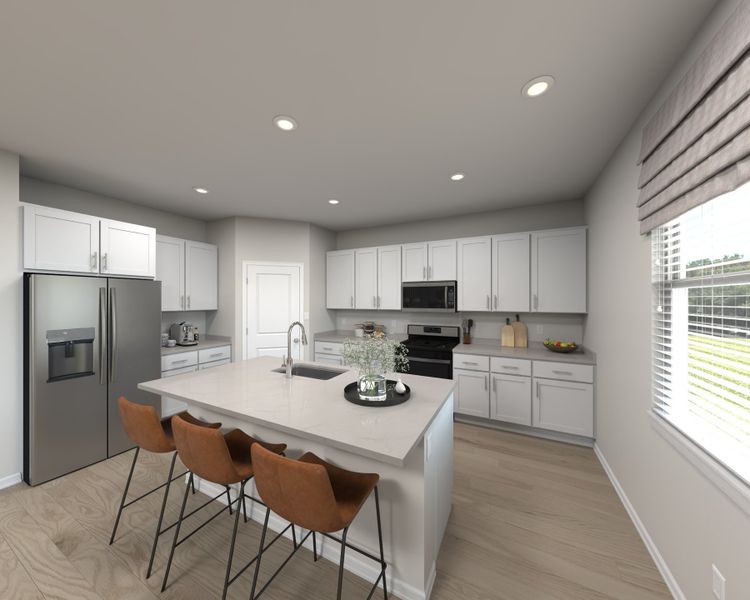 Furnished interior view inside a new home in The Meadow at Crossprairie, St. Cloud (Image 3).