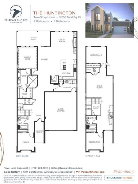 The Huntington Floor Plan