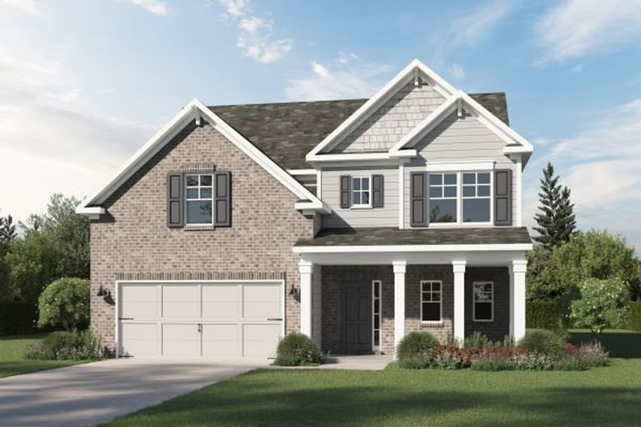 Representative exterior photo of a completed home built from the Magnolia by Kerley Family Homes in The Reserve at Chapel Hill Phase II, Douglasville, GA (Image 7).