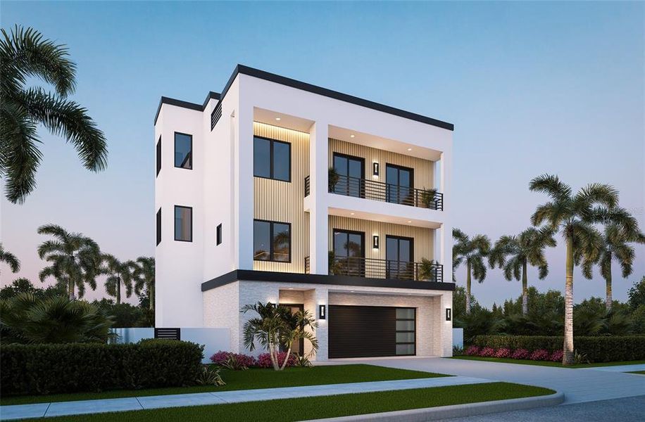 Front exterior of a new home in , Redington Shores, FL, highlighting curb appeal (Image 2).