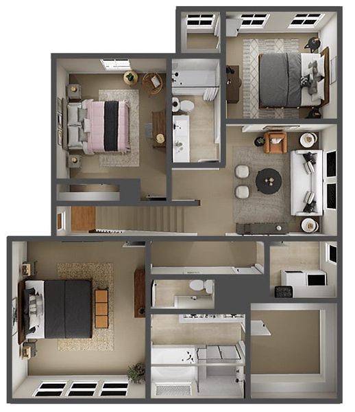 2D floor plan layout for the Holly by Tri Pointe Homes in The Retreat at Harvest, Argyle, TX (Image 3).