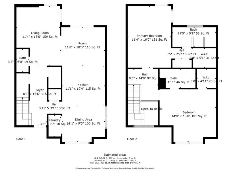 2D floor plan layout of this home in Mills at Long Creek, Dallas, NC (Image 3).