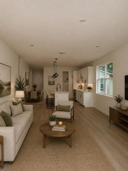 Furnished interior view inside a new home in , Orlando (Image 8). Furnished interior view inside a new home in , Orlando (Image 8).